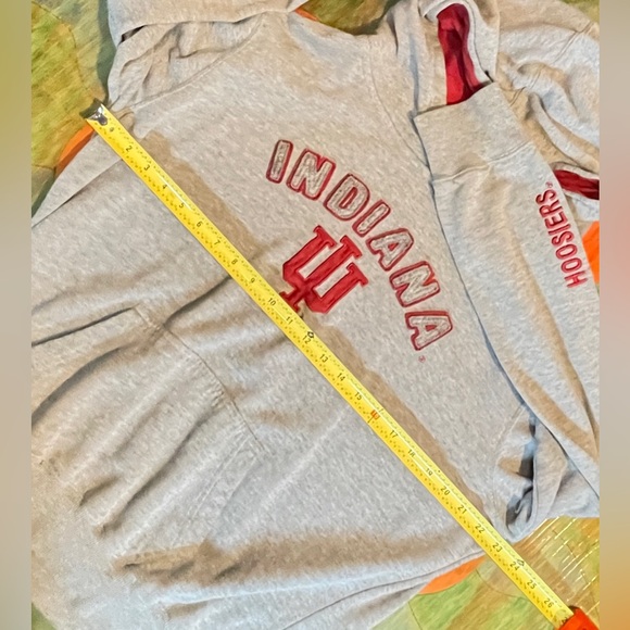 Stadium Athletics Indiana University IU Hoosiers Hoodie Unisex Sz XL Gray Red - Picture 5 of 7